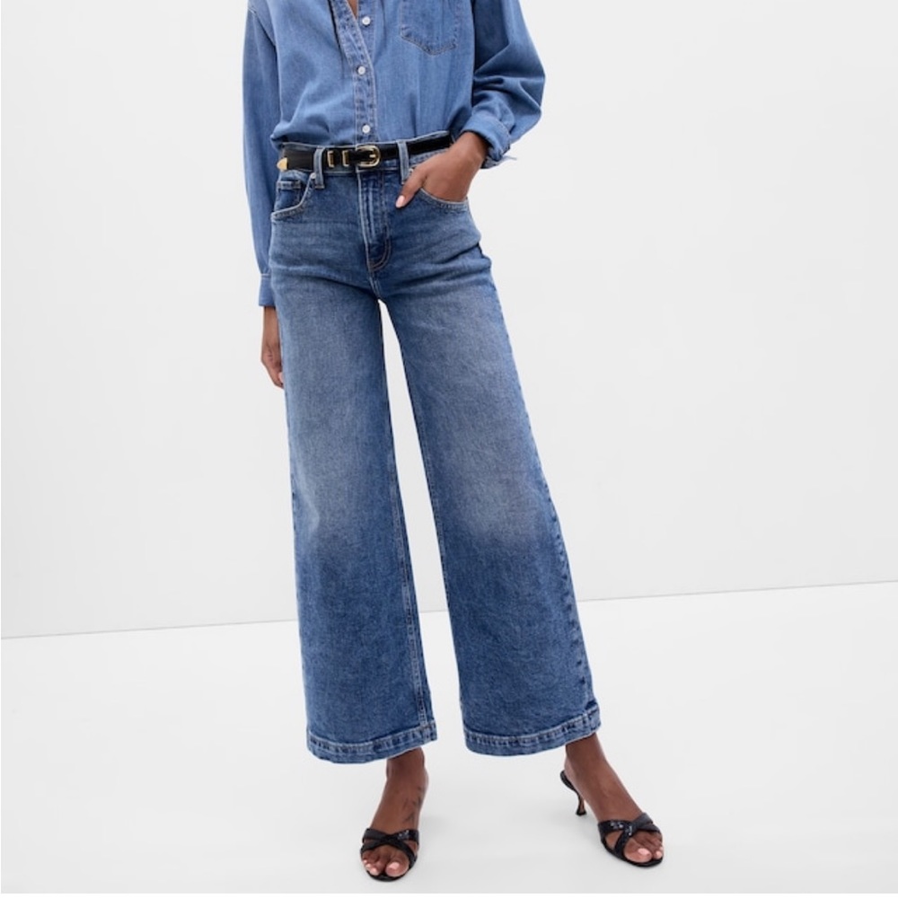 Gap Stride Wide Leg Angle Jeans Like New 30W 10R